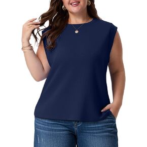 OLRIK Plus Size Tank Tops for Women Cap Sleeve Soft Stretch Summer Blouses Casual Basic Tee with Underarm Coverage in Saudi Arabia