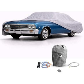 Car Covers Weatherproof Max Car Cover & Warranty Compatible with Chevrolet 1971-1976 Impala – Outdoor Cover Theft Cable Lock Car Accessories Better Than Waterproof in Kuwait