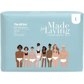 Made for Living The All Set Adult Pull Ups for Women & Men – Full Body Stretch Absorbent Underwear with Leak Protection, Odor Control & High Absorbency Up to 4 Cups for Daily Protection Large 20 Count in Kuwait
