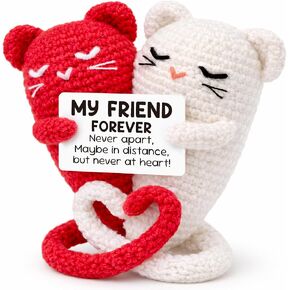 Sister Birthday Gift, Funny Cat Sisters Gifts from Mom Dad Brother for Big Little Soul Sister in Law Women Present, Knitted Inspirational Positive Support Sisters Crochet Gift, Best Gift for Bestie in Saudi Arabia