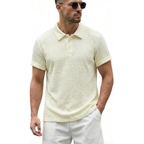 Men's Solid Color Linen Textured Stand Collar Half Buttoned Short Sleeves Shirt in Saudi Arabia