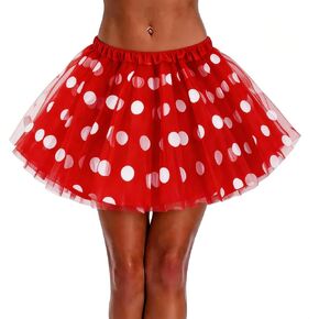 Women Adult Polka Dots 4 Layers Tutu Skirt Rainbow Tutu for Women Halloween Costume Cosplay Tutus in Saudi Arabia