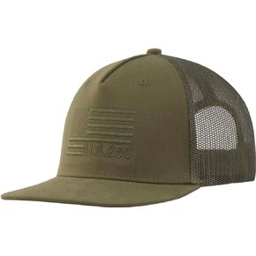 XL/XXL U.S. 250th Anniversary Flat Bill Trucker Hat, Embroidered American Flag 5-Panel Snapback Mesh Baseball Cap in Kuwait