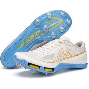 Track and Field Shoes Men’s Spikes Sneakers Air Cushion Full-Length Carbon Plate Track Race Jumping Sneakers Women’s Professional Running Track Spikes Shoes in Saudi Arabia