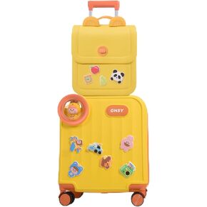 Kids Luggage Set 2PC Lightweight EVA Rolling Suitcase & Backpack for Boys Girls Toddler Travel Carry-On with Spinner Wheels Children Rolling Travel Luggage for Airplane in Saudi Arabia