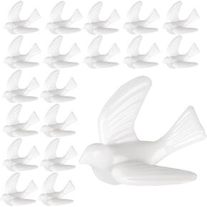 100 Pcs Mini White Dove for Crafts, 1 Inch Mini Doves Bulk Miniature Birds Figurines Tiny Resin for Wedding Cake, Garden Dollhouse Decoration in Saudi Arabia