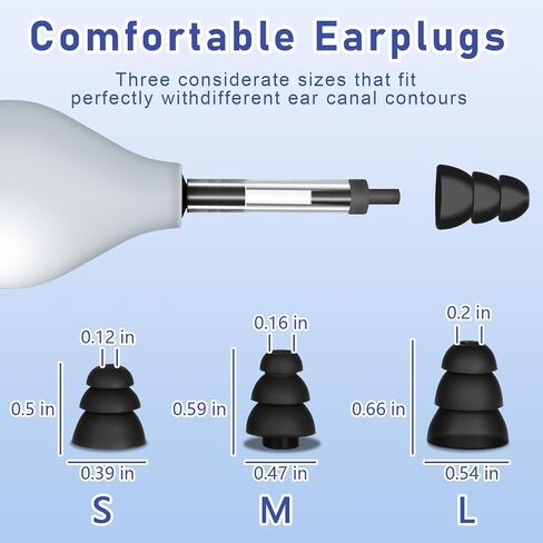 Ear Pressure Relief Suction Device, Tinnitus Relief for Ringing Ears, Portable & Effective Ear Pressure Reliever Device, Ideal for Flying, Reduces Tension with 3 Sizes of Earbuds-S7J in Kuwait