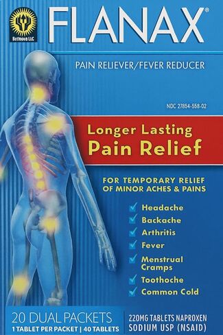 Flanax Pain Reliever Tablets 2ct Retail Dispenser in Saudi Arabia