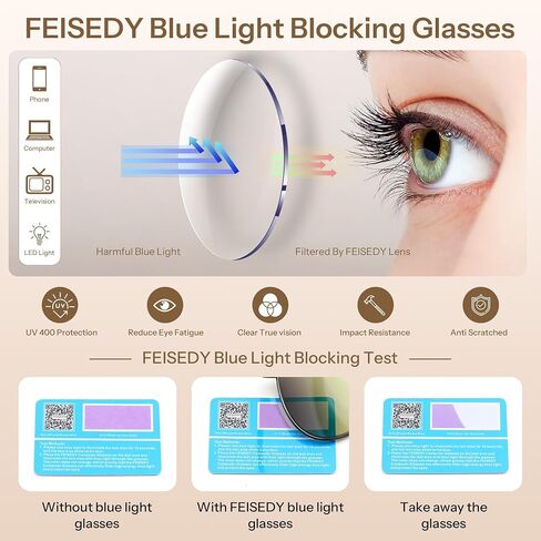 FEISEDY نظارات قراءة متعددة البؤر تقدمية فوتوكروميكية حجب الضوء الأزرق والرؤية الليلية إطار طيار معدني B0396 in Kuwait