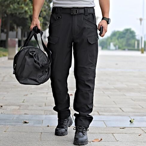 Men’s Tactical Cargo Pants, Durable Multi-Pocket Work Trousers with Adjustable Waist Belt, Reinforced Stitching in Kuwait