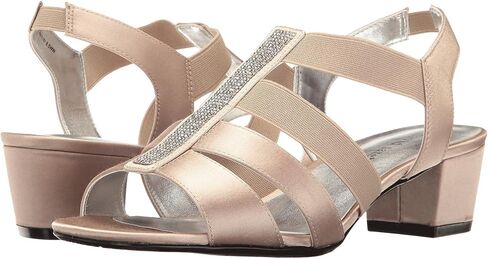 David Tate Womens Eve Rhinestone Block Heel Evening Sandals in Kuwait