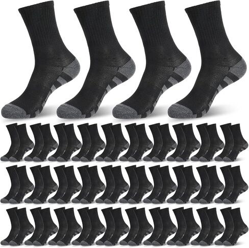 30Pairs Mens Crew Socks Long Athletic Running Socks for Men Workout Breathable Sock Unisex Casual Sock for Men Women Sports Work in Saudi Arabia