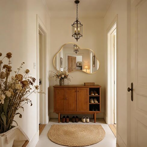 Irregular Wall Mirror with Metal Frame for Living Room, Hallway, Entryway, Bathroom and Dining Room in Saudi Arabia