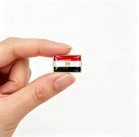 10/50/100 قطعة دبوس طية صدر السترة بتصميم العلم المصري - مصنوع من المعدن، مناسب لكل من الرجال والنساء، وهو إكسسوار وطني لمصر وهدية مثالية للمصريين أو عشاق مصر in Kuwait