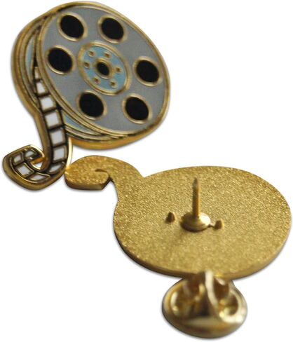 Novel Merk Clapboard & Movie – Show Business Lapel Pin, Hat Pin & Tie Tack Set - with Clutch Back (3- Film Reel) in Kuwait