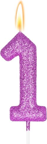 2.76 inch Large Purple Birthday Candles Number 3, Purple 3 Candle for Girls 3rd Birthday Cake Decorations, Number 3 Candle Cake Toppers for Girls Meekah Birthday Party Decoration Celebrations in Saudi Arabia