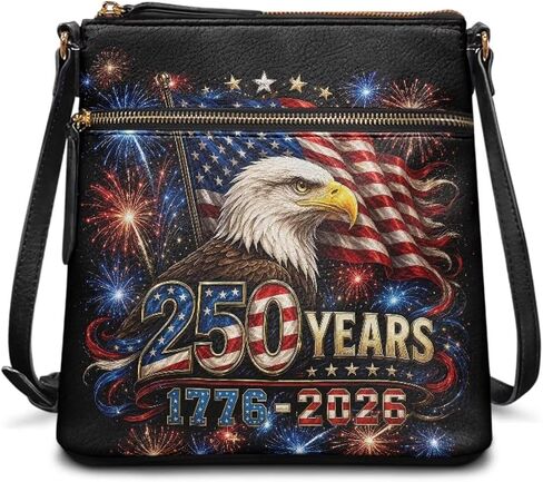 Xpyiqun America's 250th Anniversary Crossbody Bag for Women Leather Hobo Style Lightweight Roomy Purse in Saudi Arabia