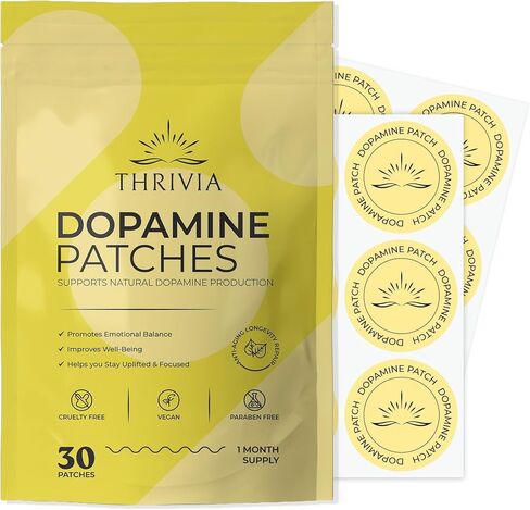 Dopamine Patches | Extra Strength Patches with Lions Mane, 5-HTP, Mucuna, Rhodiola, Damiana | Serotonin Mood Balance Patch for Women and Men (30 Count) in Saudi Arabia