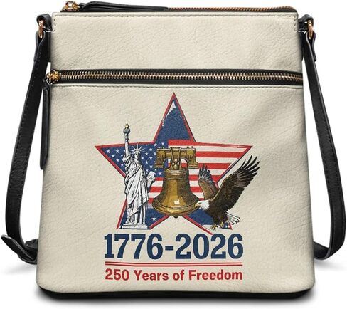 Xpyiqun America's 250th Anniversary Crossbody Bag for Women Leather Hobo Style Lightweight Roomy Purse in Saudi Arabia