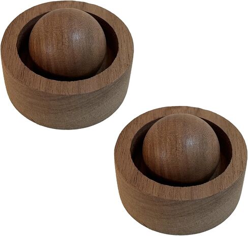 2Pcs Wooden Essential Oil Diffuser - Round Ball Aromatherapy Diffuser Made from Natural Walnut and Beech Wood for Home, Office, Car, Yoga | Long-Lasting Scent, Eco-Friendly (Walnut Wood) in Saudi Arabia