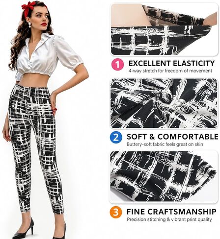 MESU Women Printed Leggings Patterned Tights Stretchy Pants in Saudi Arabia