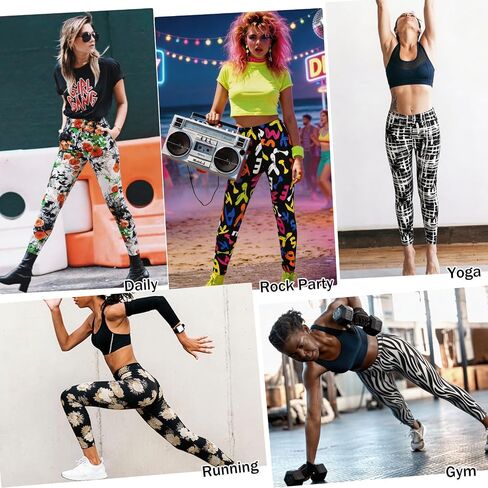 MESU Women Printed Leggings Patterned Tights Stretchy Pants in Saudi Arabia
