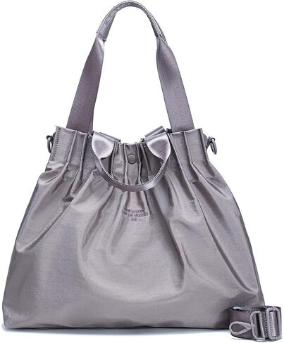 Nylon Tote Bag for Women, Lightweight Crossbody Purse Top Handle Handbag Fits Casual Everyday and Work in Saudi Arabia