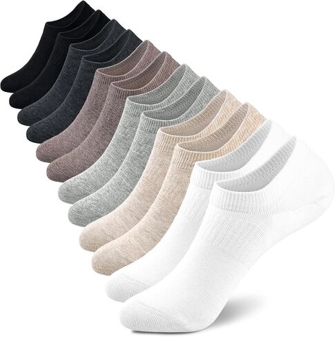 Women‘s No Show Socks,98% Cotton,Non Slip Silicone Grippers,Low Cut Arch Support Flat Boat Line Casual Athletic Socks 6 Pack Size 5-8 in Saudi Arabia