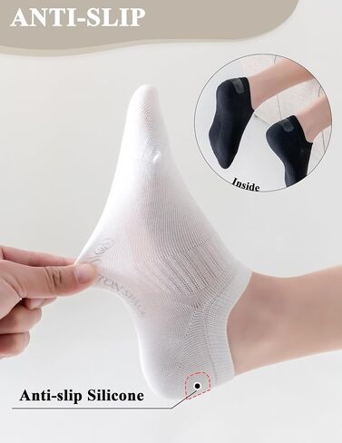 Women‘s No Show Socks,98% Cotton,Non Slip Silicone Grippers,Low Cut Arch Support Flat Boat Line Casual Athletic Socks 6 Pack Size 5-8 in Saudi Arabia