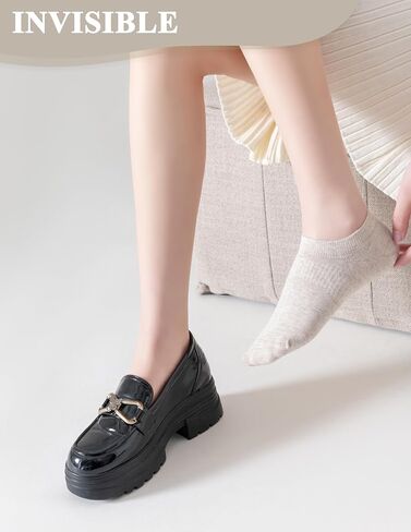Women‘s No Show Socks,98% Cotton,Non Slip Silicone Grippers,Low Cut Arch Support Flat Boat Line Casual Athletic Socks 6 Pack Size 5-8 in Saudi Arabia