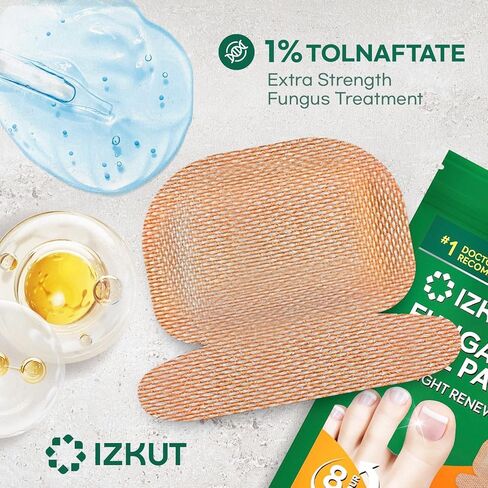 Toenail Fungus Treatment Extra Strength: Nail Fungus Treatment Patches for Toenail and Fingernails - 8-Hour Nighttime Renewal with 1% Tolnaftate - 32 Patches in Saudi Arabia