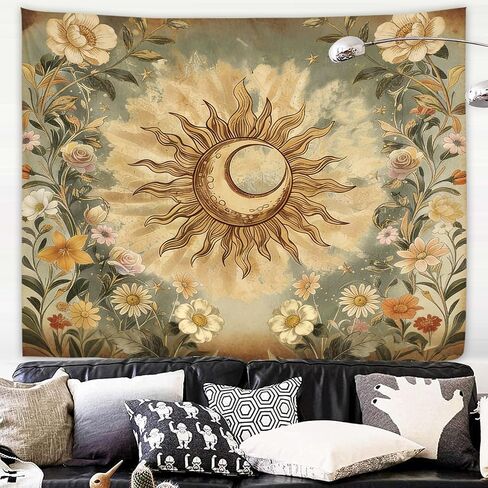 Japanese Samurai Dragon Tapestry 59W by 51H Inch Wall Hanging Cool Anime Black Red Cherry Blossom Asian Man Bedroom Living Room Dorm Polyester Fabric Home Decor in Kuwait