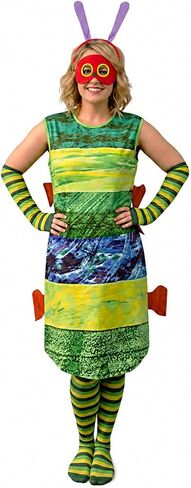 Hungry Caterpillar Costume Women Book Character Costumes for Adults Halloween Cosplay Unisex Outfit with Props in Saudi Arabia