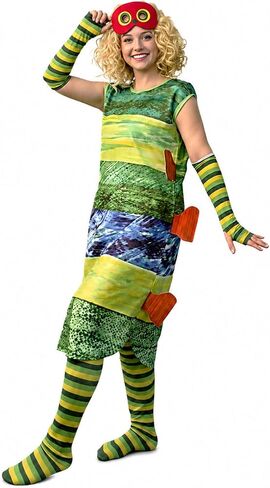 Hungry Caterpillar Costume Women Book Character Costumes for Adults Halloween Cosplay Unisex Outfit with Props in Saudi Arabia