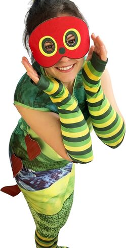 Hungry Caterpillar Costume Women Book Character Costumes for Adults Halloween Cosplay Unisex Outfit with Props in Saudi Arabia