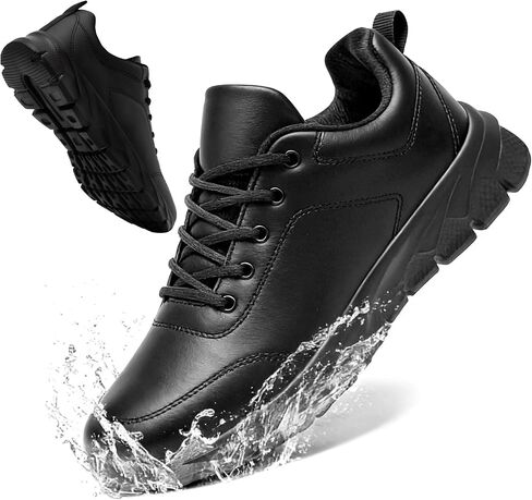 Non Slip Work Shoes for Men Walking Sneakers Leather Waterproof Oil Resistant Food Service Chef Restaurant Kitchen Shoe Lightweight Comfort Working Zapatos Trabajo in Saudi Arabia