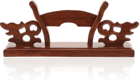 MAGICLULU Solid Wood Folding Fan Display Stand Decorative Hand Fan Holder for Home Office Gallery Wedding 6.69X2.55X1.57 Inches in Kuwait