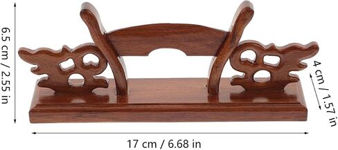 MAGICLULU Solid Wood Folding Fan Display Stand Decorative Hand Fan Holder for Home Office Gallery Wedding 6.69X2.55X1.57 Inches in Kuwait