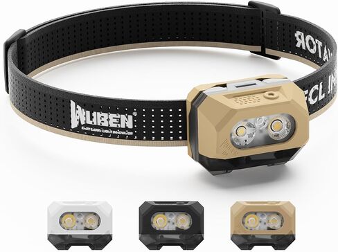 WUBEN H5 Headlamp Rechargeable, 400 Lumens LED Mini Flashlight with Magnetic, 360° Adjustable EDC Headlight with IP68 Waterproof & 5 Modes for Camping, Running, Hiking, Fishing, Daily Carry in Saudi Arabia