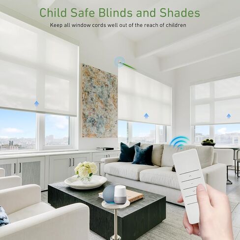 5V USB-C Tubular Motor Blinds Kit Retrofit Motorized Roller Blind with Remote Control, Rechargeable Smart Blinds for Windows in Saudi Arabia