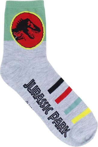 Hyp Jurassic Park Men's Quarter Socks, 3-Pack, 10-13 in Kuwait