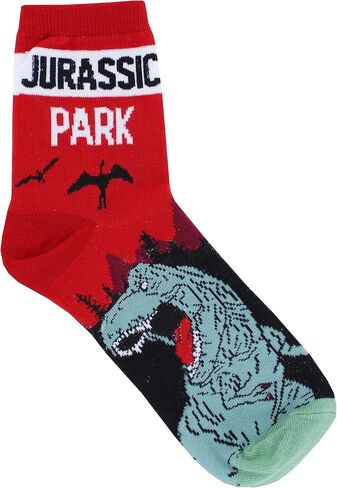 Hyp Jurassic Park Men's Quarter Socks, 3-Pack, 10-13 in Kuwait