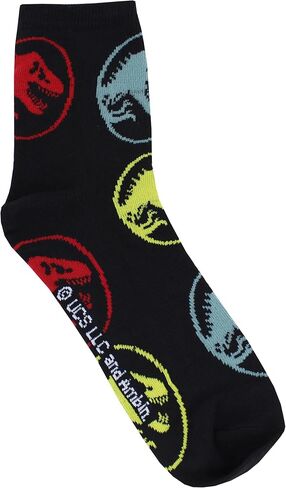 Hyp Jurassic Park Men's Quarter Socks, 3-Pack, 10-13 in Kuwait