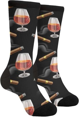 Giinly Cigar Socks Novelty Funny Crew Socks Crazy Gifts for Men Women in Saudi Arabia