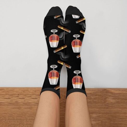 Giinly Cigar Socks Novelty Funny Crew Socks Crazy Gifts for Men Women in Saudi Arabia