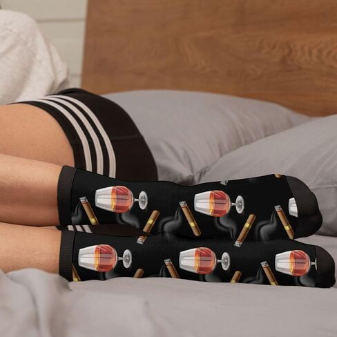 Giinly Cigar Socks Novelty Funny Crew Socks Crazy Gifts for Men Women in Saudi Arabia
