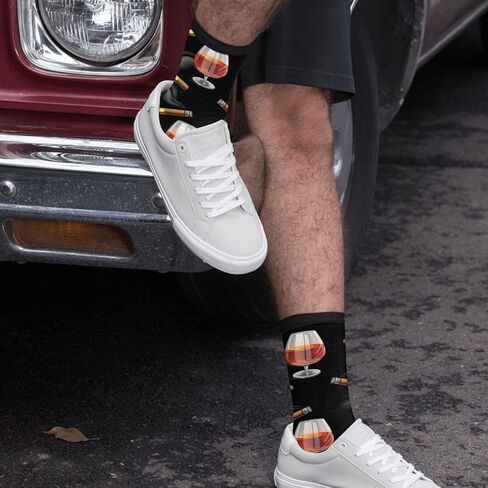 Giinly Cigar Socks Novelty Funny Crew Socks Crazy Gifts for Men Women in Saudi Arabia
