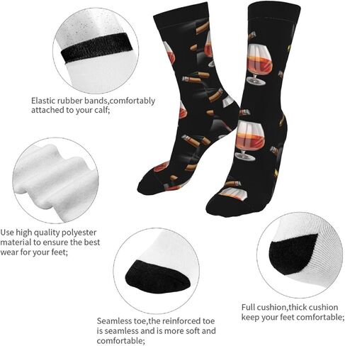 Giinly Cigar Socks Novelty Funny Crew Socks Crazy Gifts for Men Women in Saudi Arabia