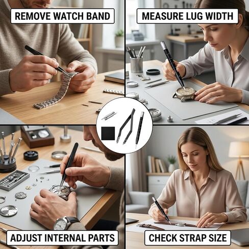 5PCS Watch Spring Bar Tool, Spring Bar Tweezers, Watch Band Tool for Bracelet and Strap Link Removal Accessories for Band Adjustment and Link Removal in Saudi Arabia