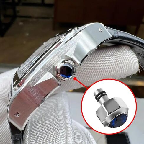 6.3mm Watch Crown Replacement For 42mm Calibre De Cartier Santos 3299 Stainless Steel Stone in Kuwait